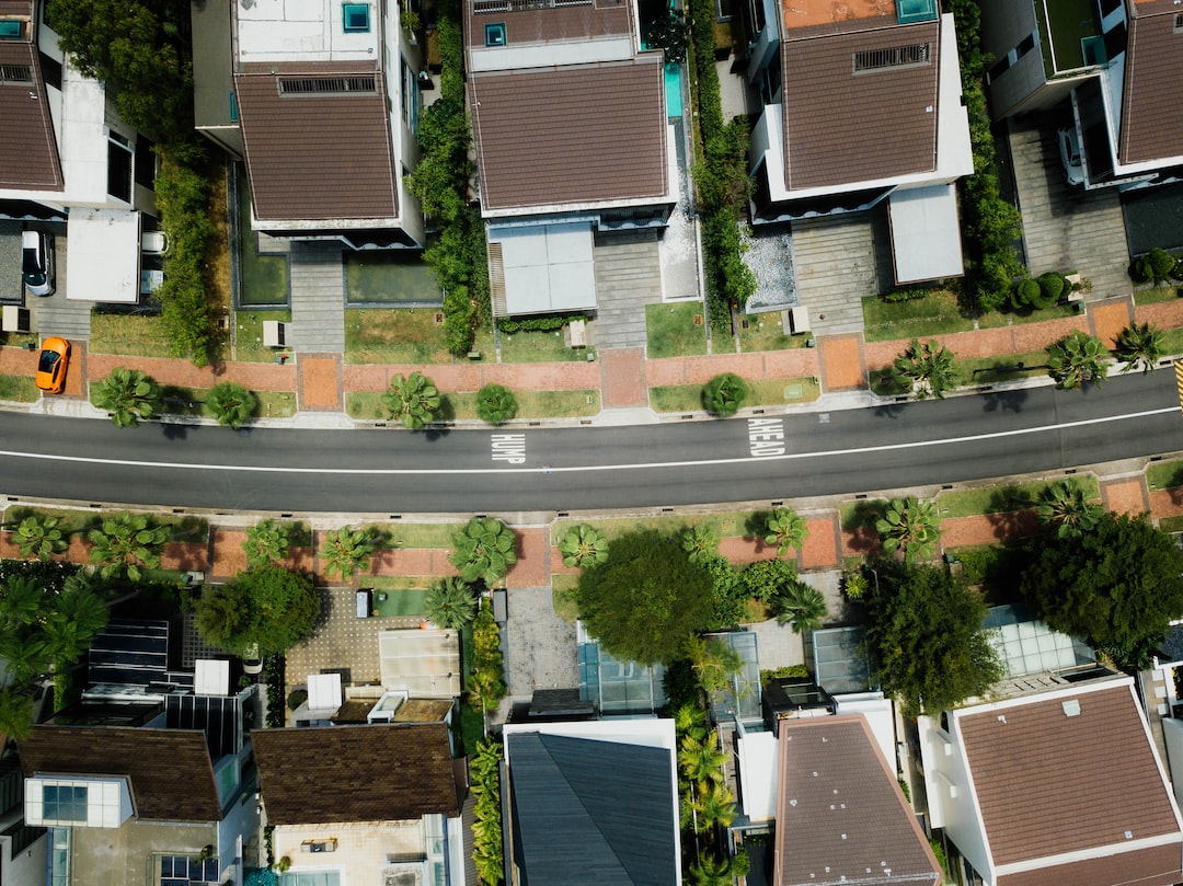 aerial photo of brown roof houses 2