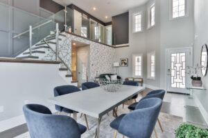 white and black wooden table with chairs 1