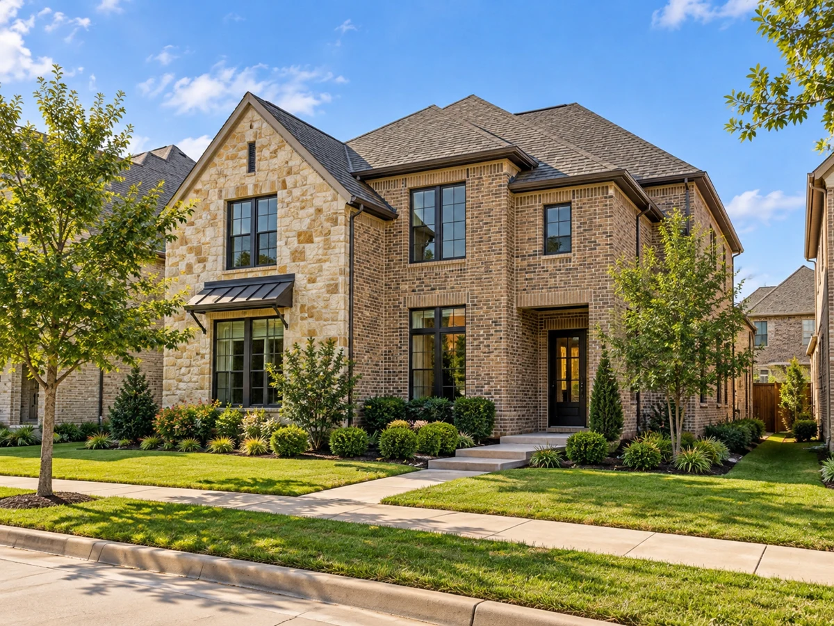 Architectural illustration of a exterior inspired by Amesbury in Farmers Branch