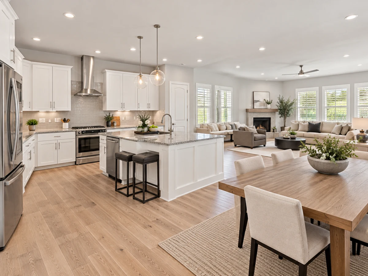 Architectural illustration of a interior inspired by Amesbury in Farmers Branch