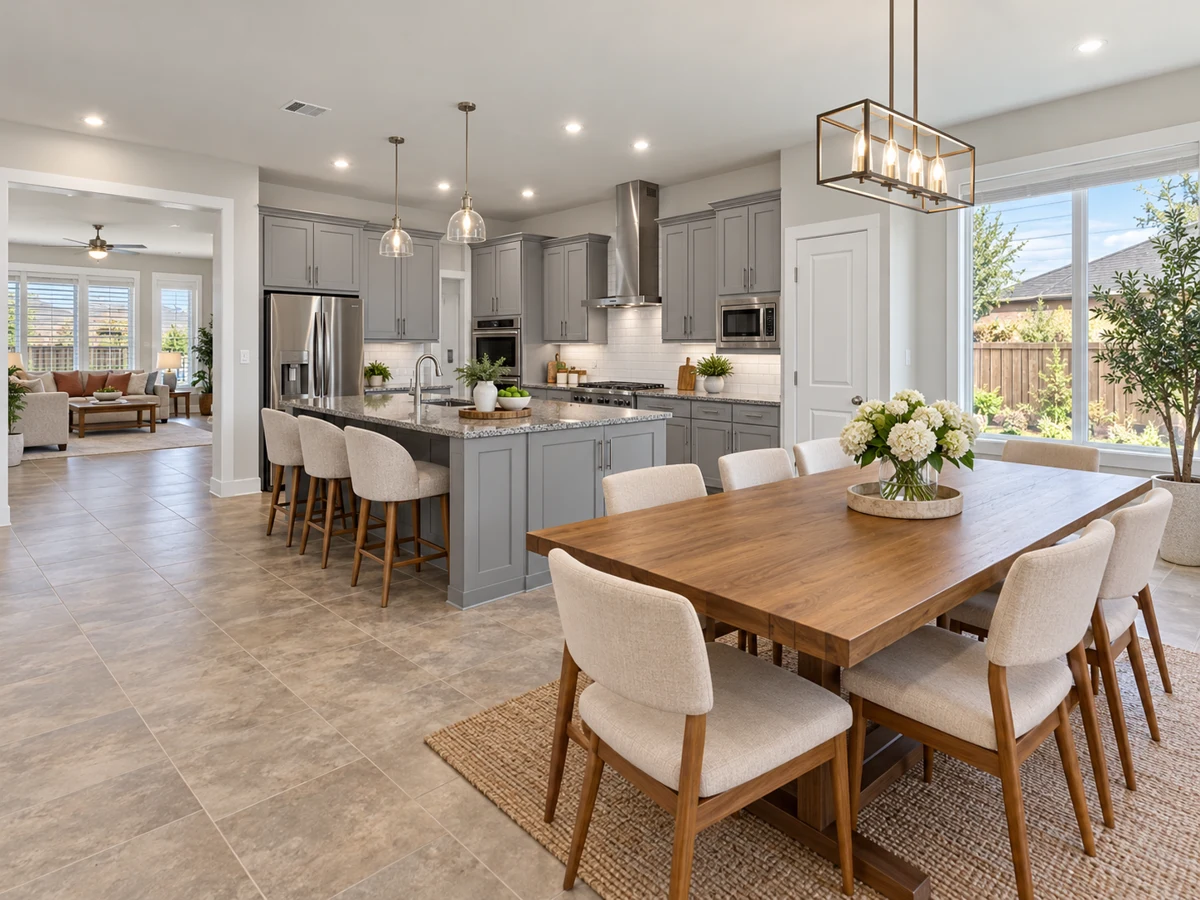 Architectural illustration of a interior inspired by Ashington in Farmers Branch