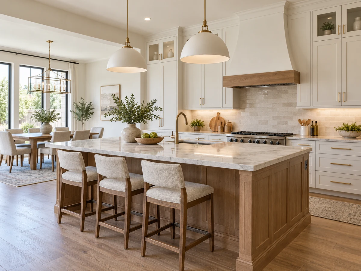 Architectural illustration of interior features inspired by Braddock Place in Wylie