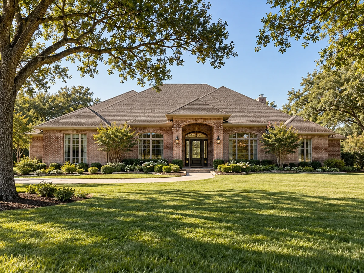 Architectural illustration of exterior features inspired by Bradford Farms in Prosper