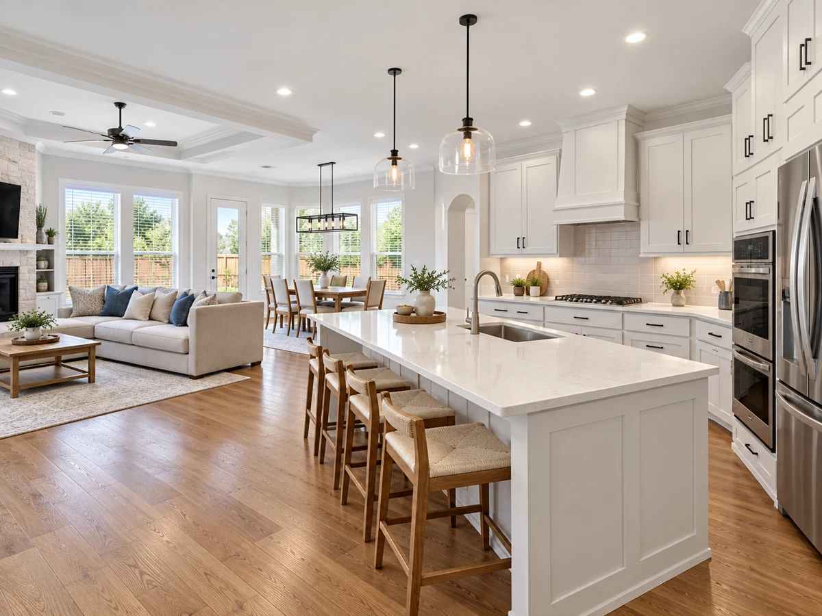 Architectural illustration of a interior inspired by Brighton in Farmers Branch