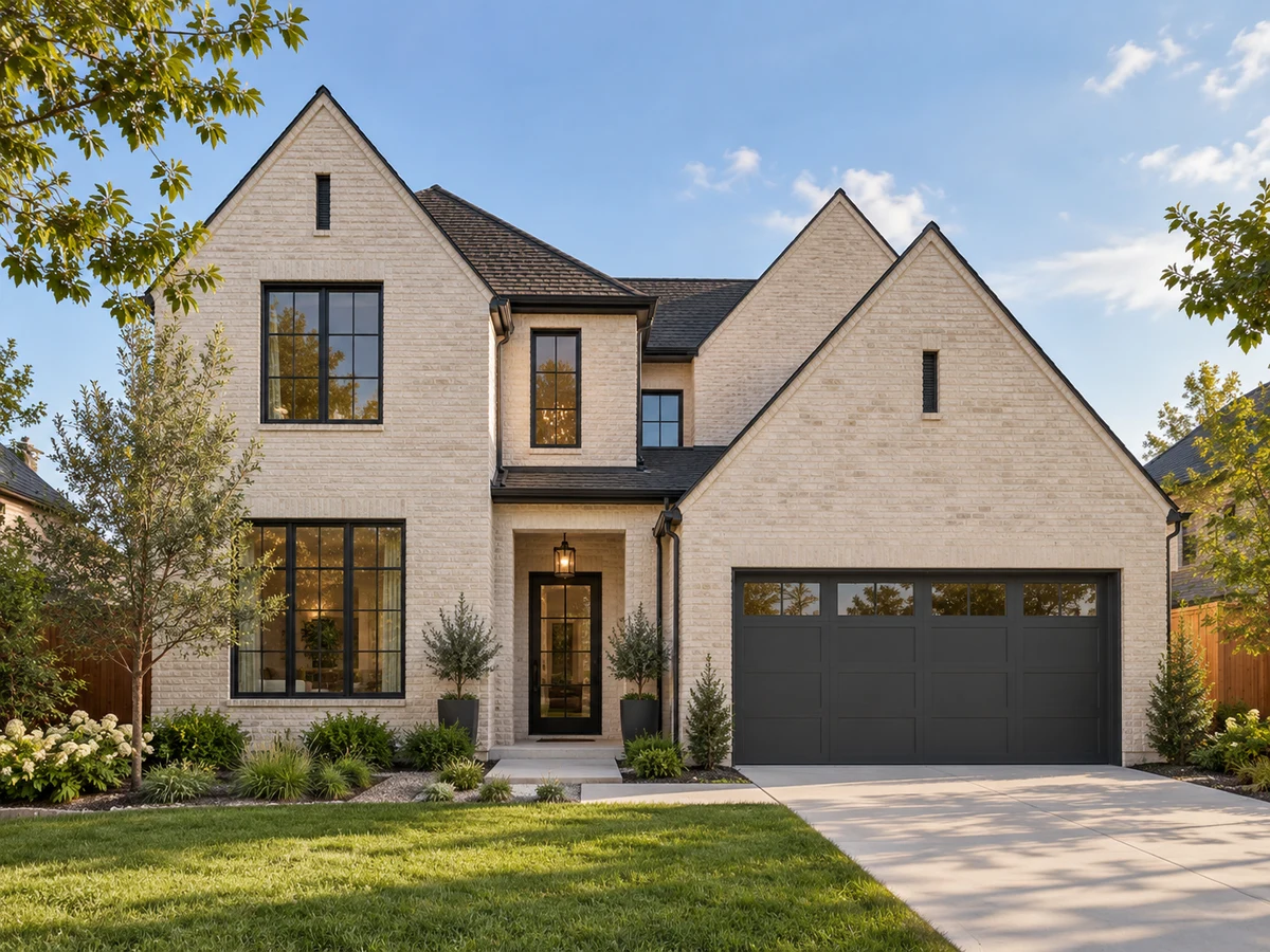 Architectural illustration of exterior features inspired by Brookhollow West in Prosper