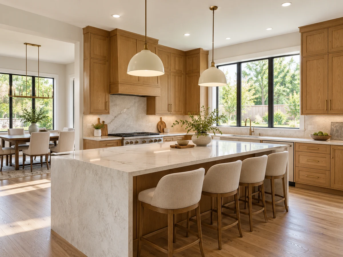 Architectural illustration of interior features inspired by Carriage Hill in Plano