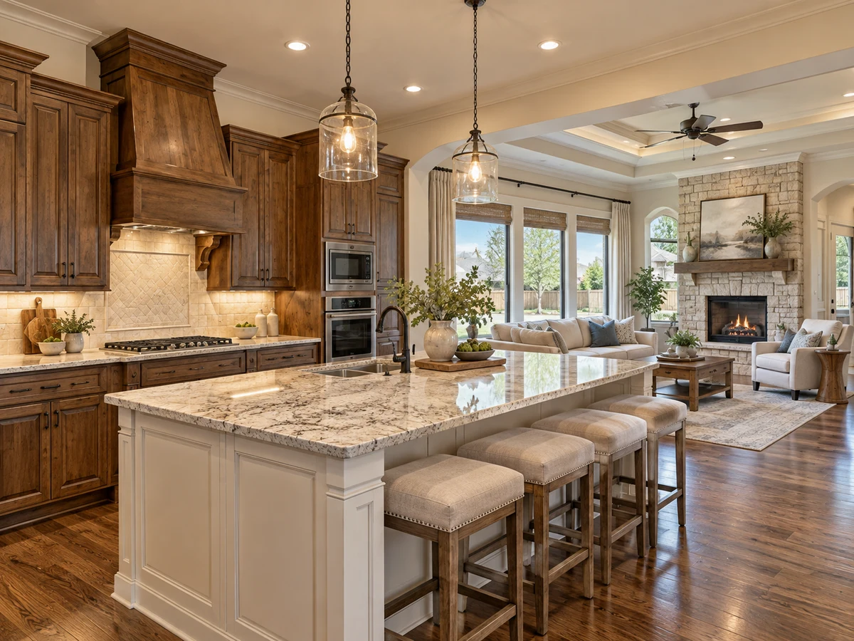 Architectural illustration of interior features inspired by Chapel Hill in McKinney