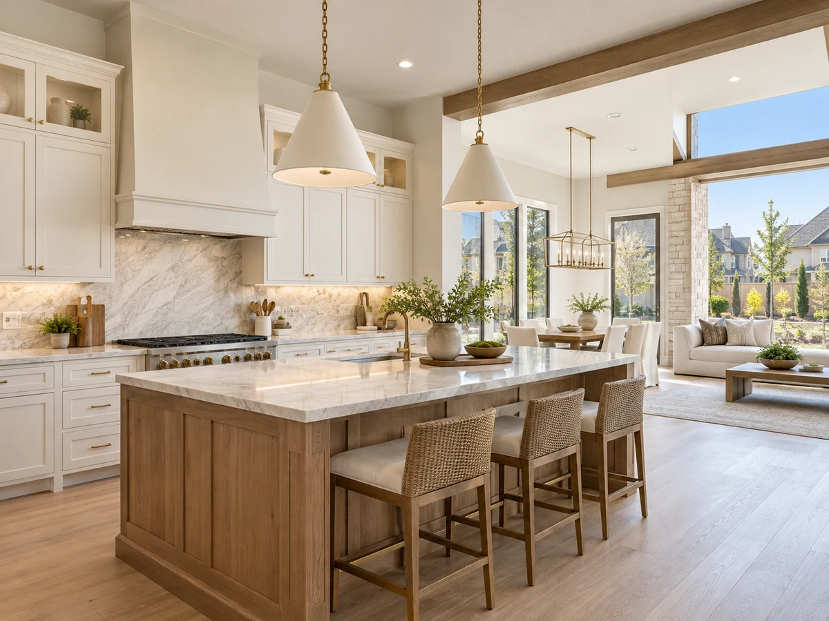 Architectural illustration of interior features inspired by Christie Farms in Prosper
