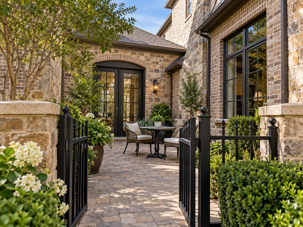 Architectural illustration of outdoor features inspired by Craig Ranch in McKinney
