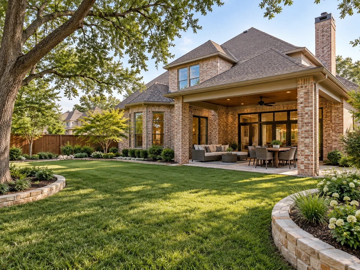 Architectural illustration of outdoor features inspired by Cypress Crossing in McKinney