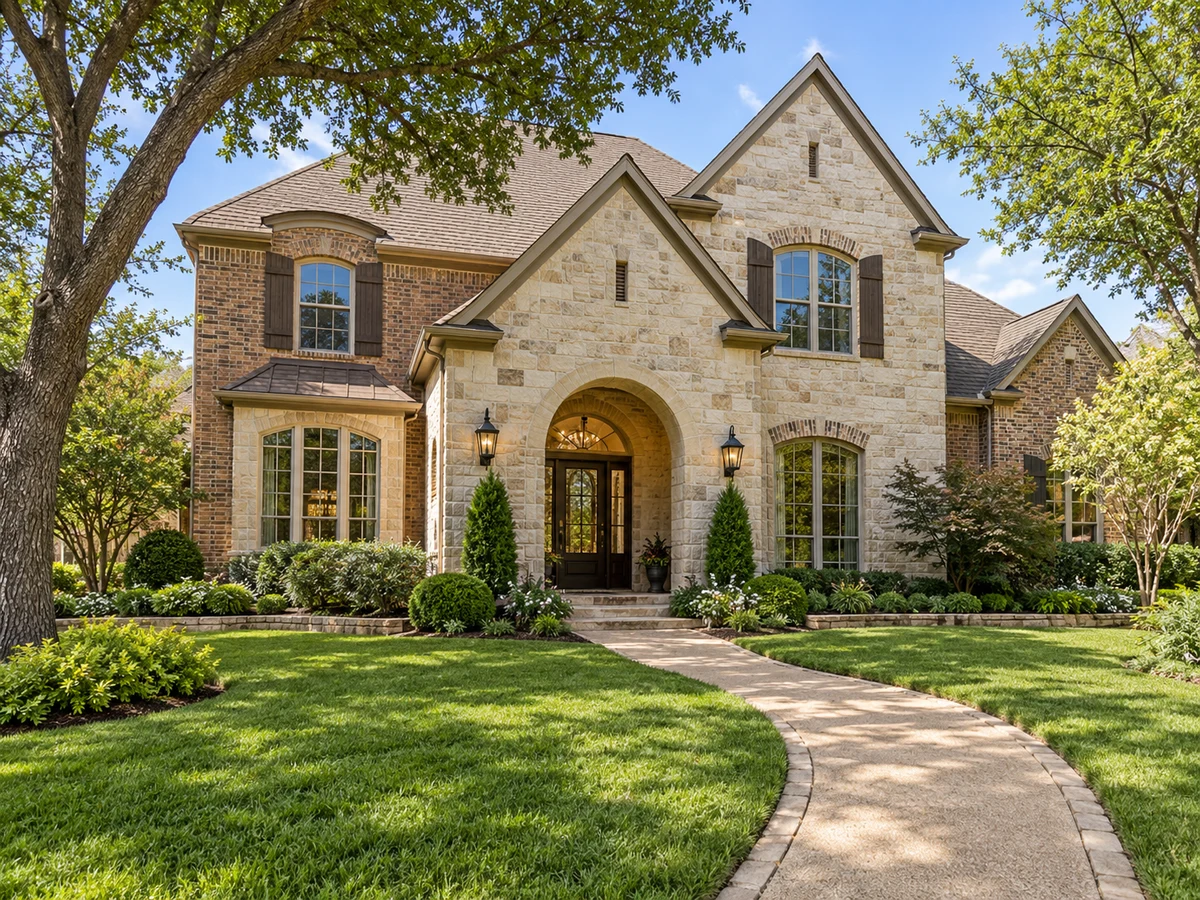 Architectural illustration of exterior features inspired by Dominion At Panther Creek in Frisco