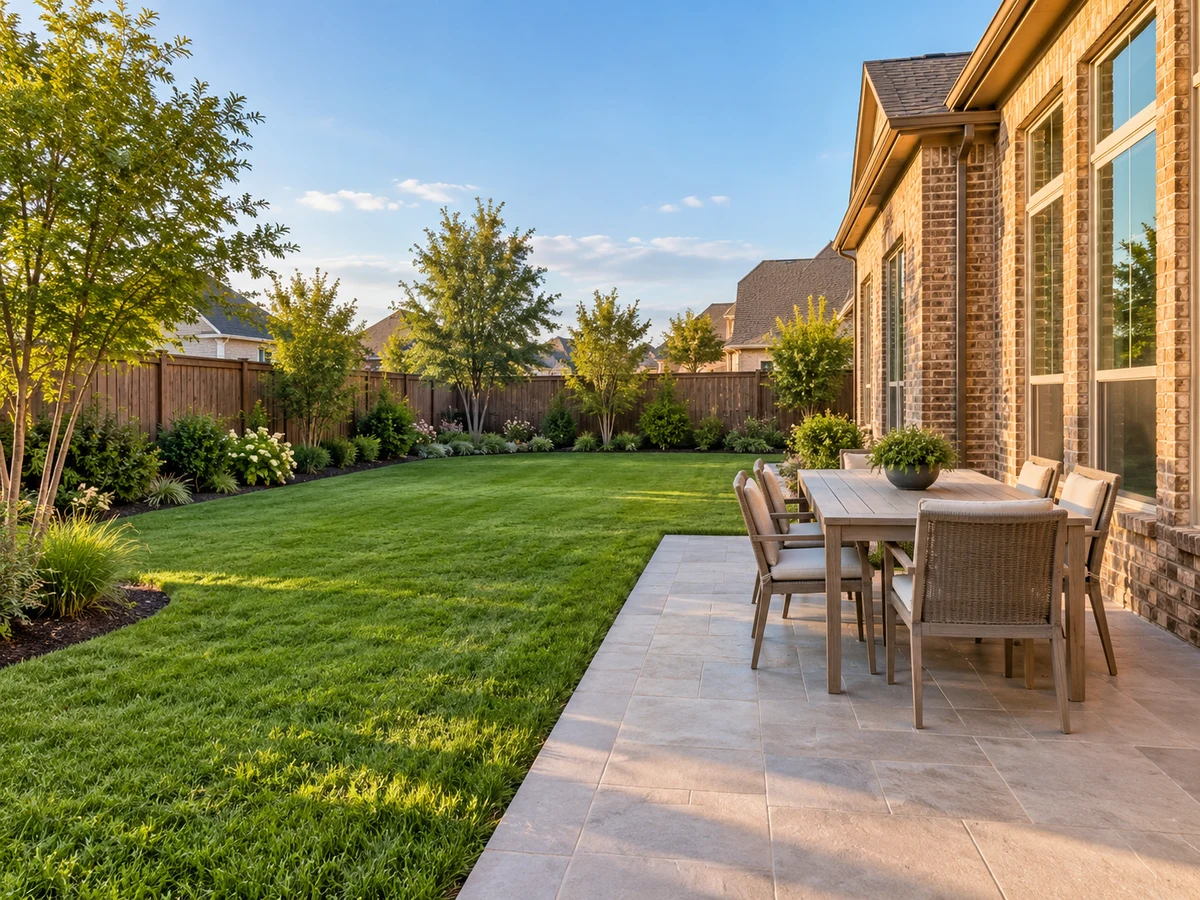Architectural illustration of outdoor features inspired by Dominion At Panther Creek in Frisco