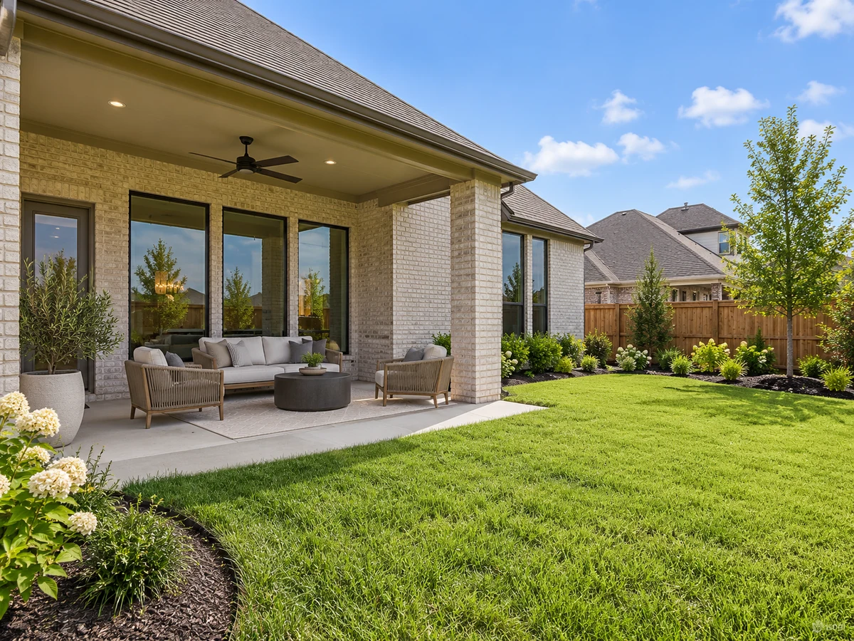 Architectural illustration of outdoor features inspired by Dominion Of Pleasant Valley in Wylie