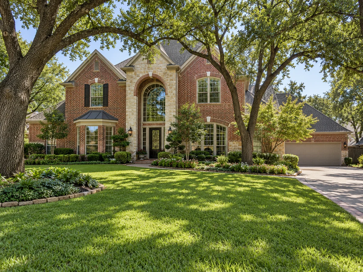 Architectural illustration of exterior features inspired by Eldorado Estates in McKinney