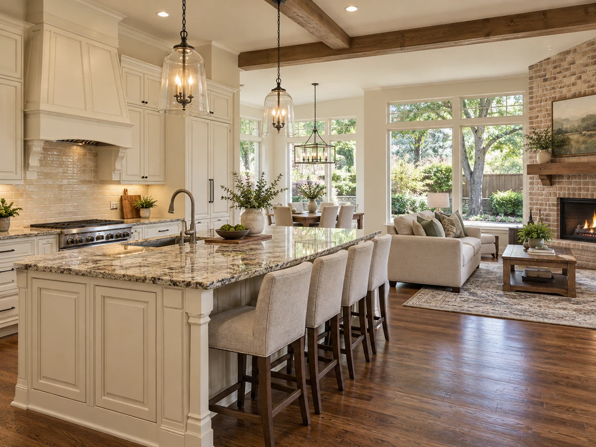 Architectural illustration of interior features inspired by Eldorado Estates in McKinney
