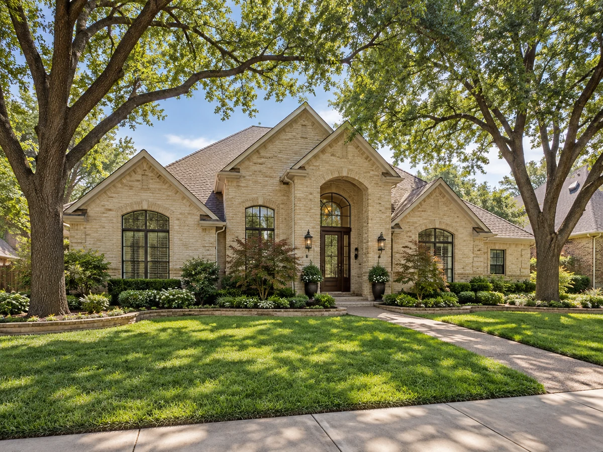 Architectural illustration of exterior features inspired by Estates Of Forest Creek in Plano