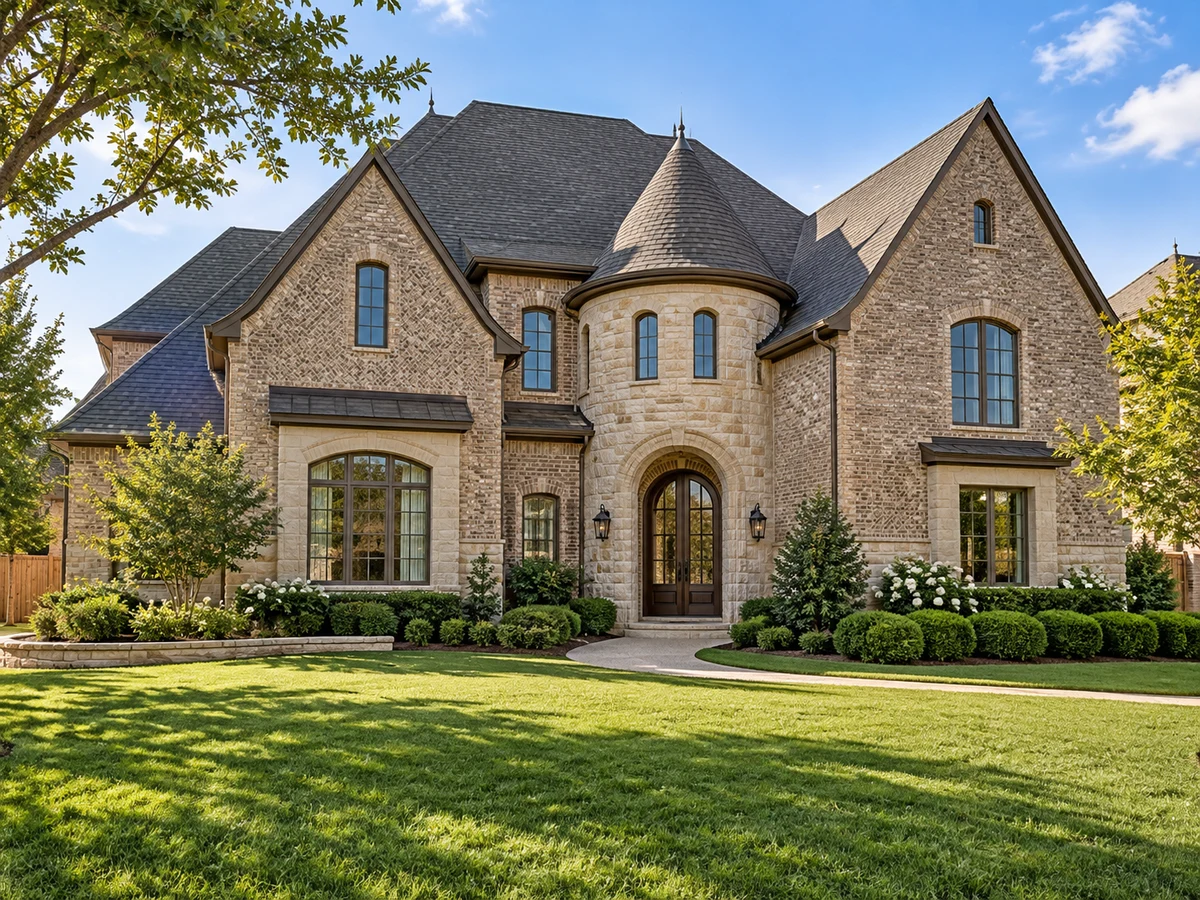 Architectural illustration of exterior features inspired by Estates Of Verona in McKinney