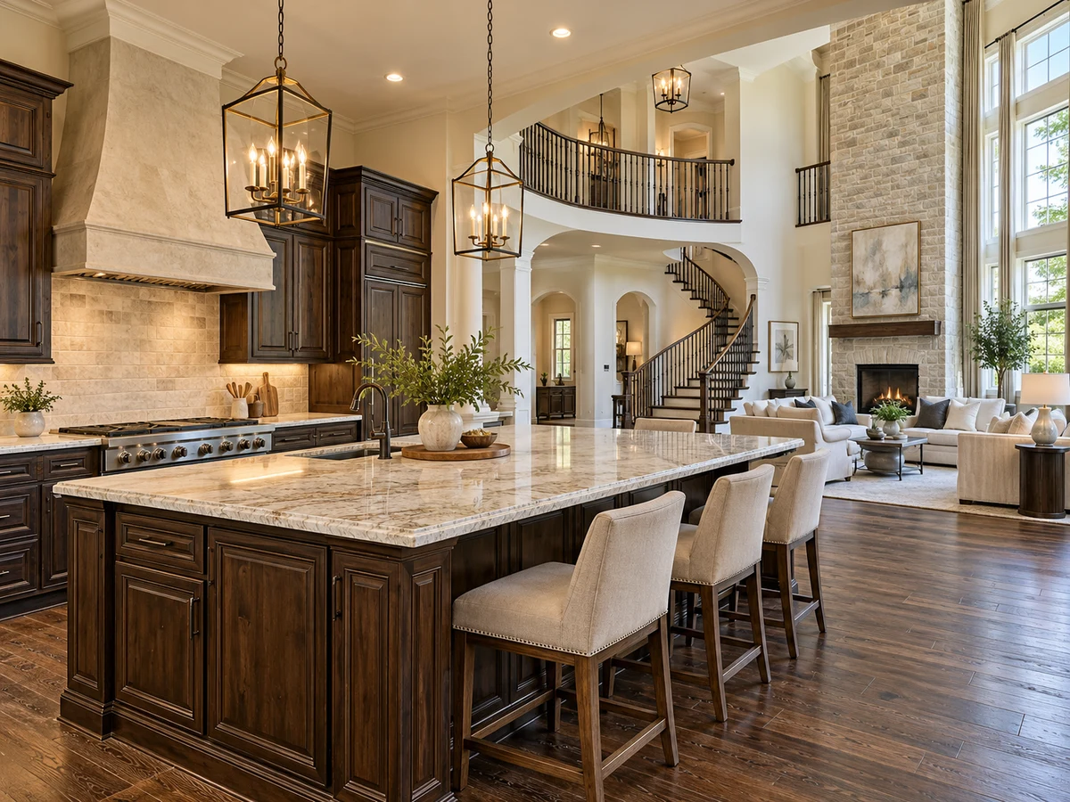 Architectural illustration of interior features inspired by Estates Of Verona in McKinney