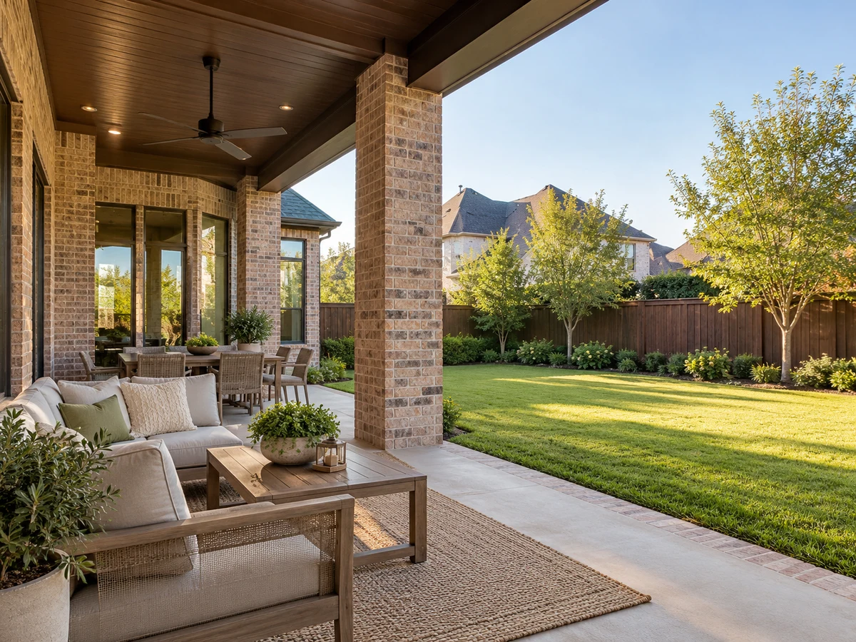 Architectural illustration of outdoor features inspired by Fairfax Hill in Plano