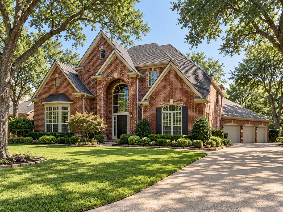 Architectural illustration of exterior features inspired by Fairway Village in McKinney