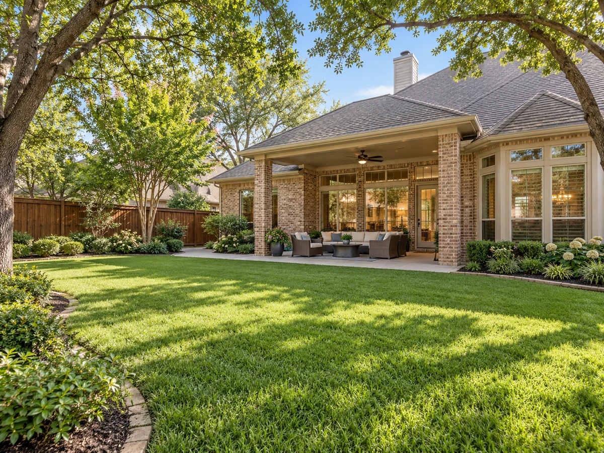Architectural illustration of outdoor features inspired by Fairway Village in McKinney