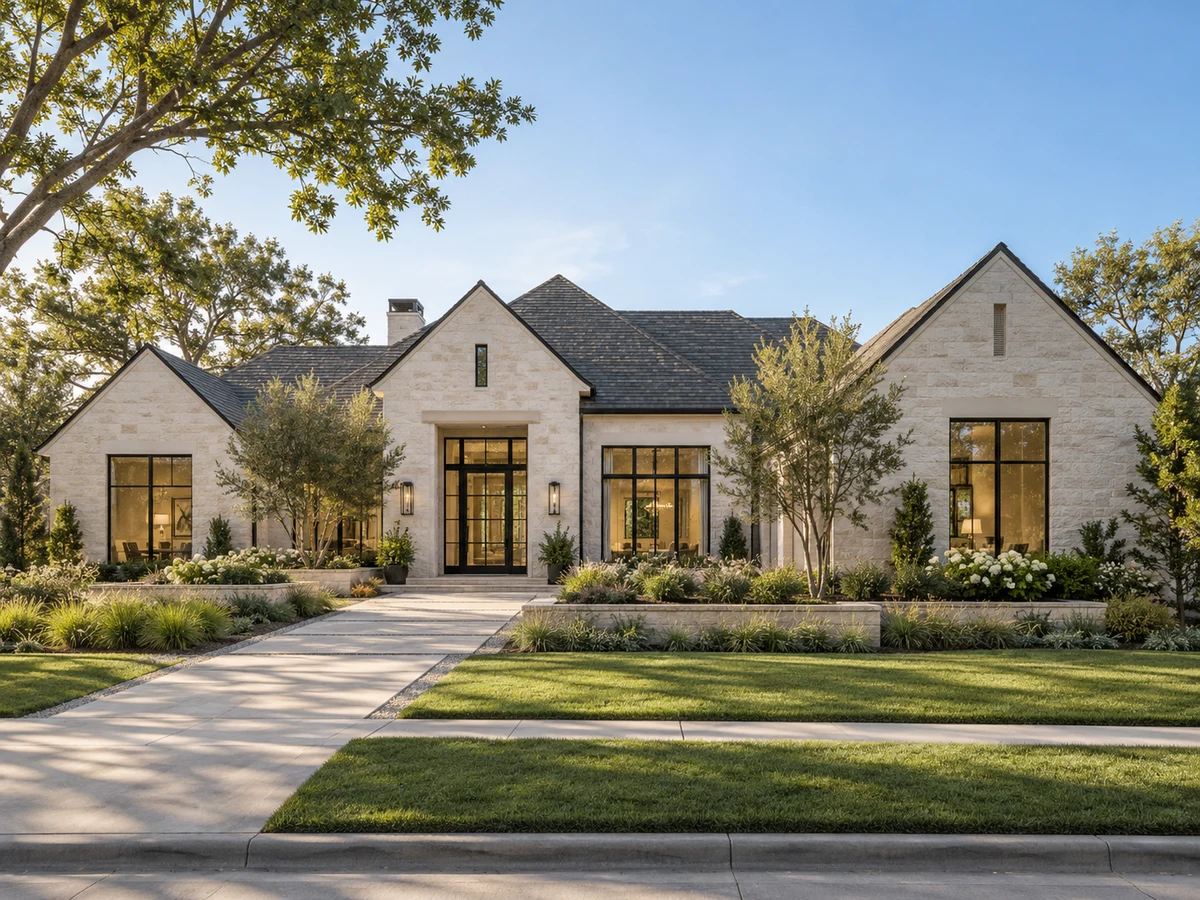 Architectural illustration of exterior features inspired by Falls Of Prosper in Prosper