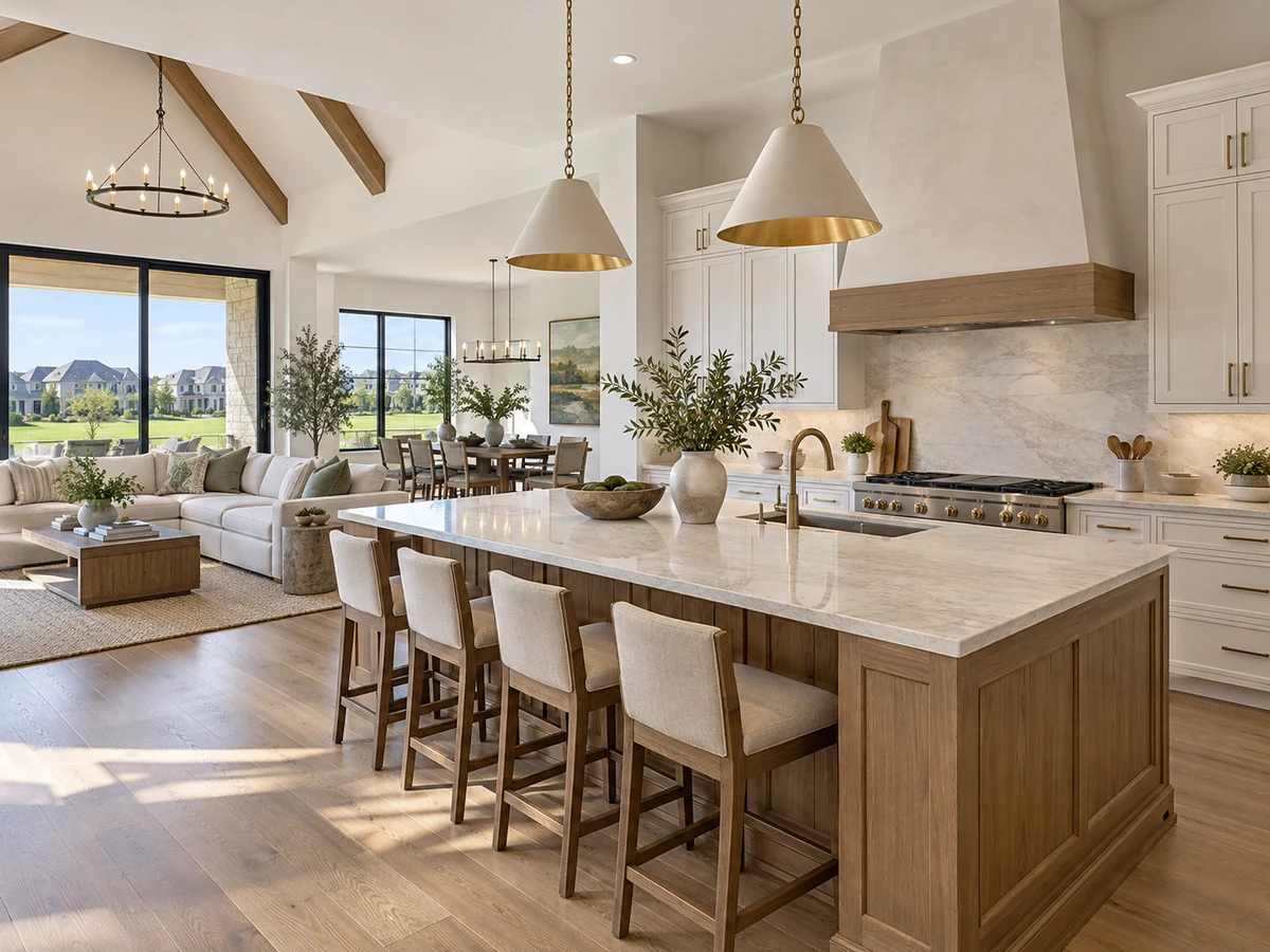 Architectural illustration of interior features inspired by Frontier Estates in Prosper