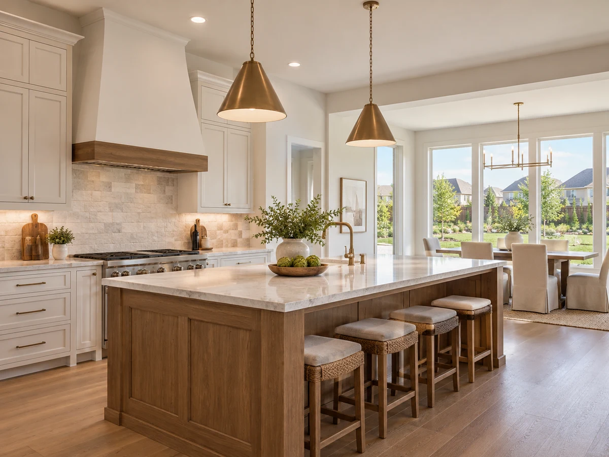 Architectural illustration of interior features inspired by Gentle Creek in Prosper