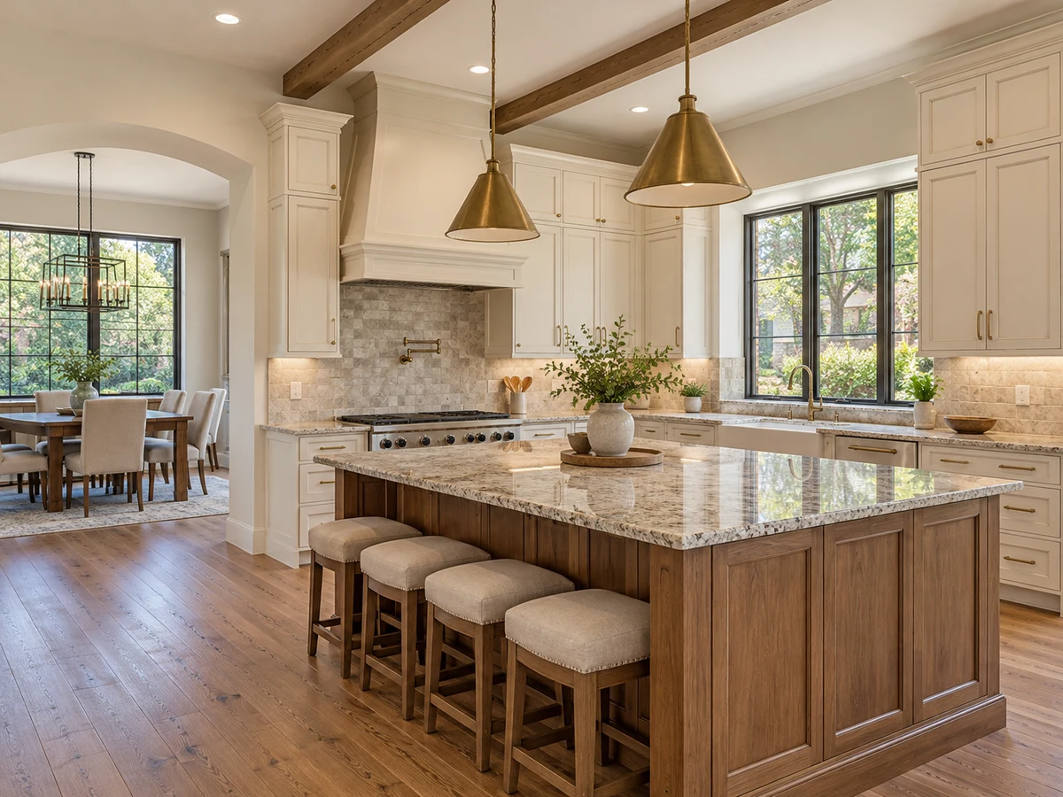 Architectural illustration of interior features inspired by Glen Heather in Plano