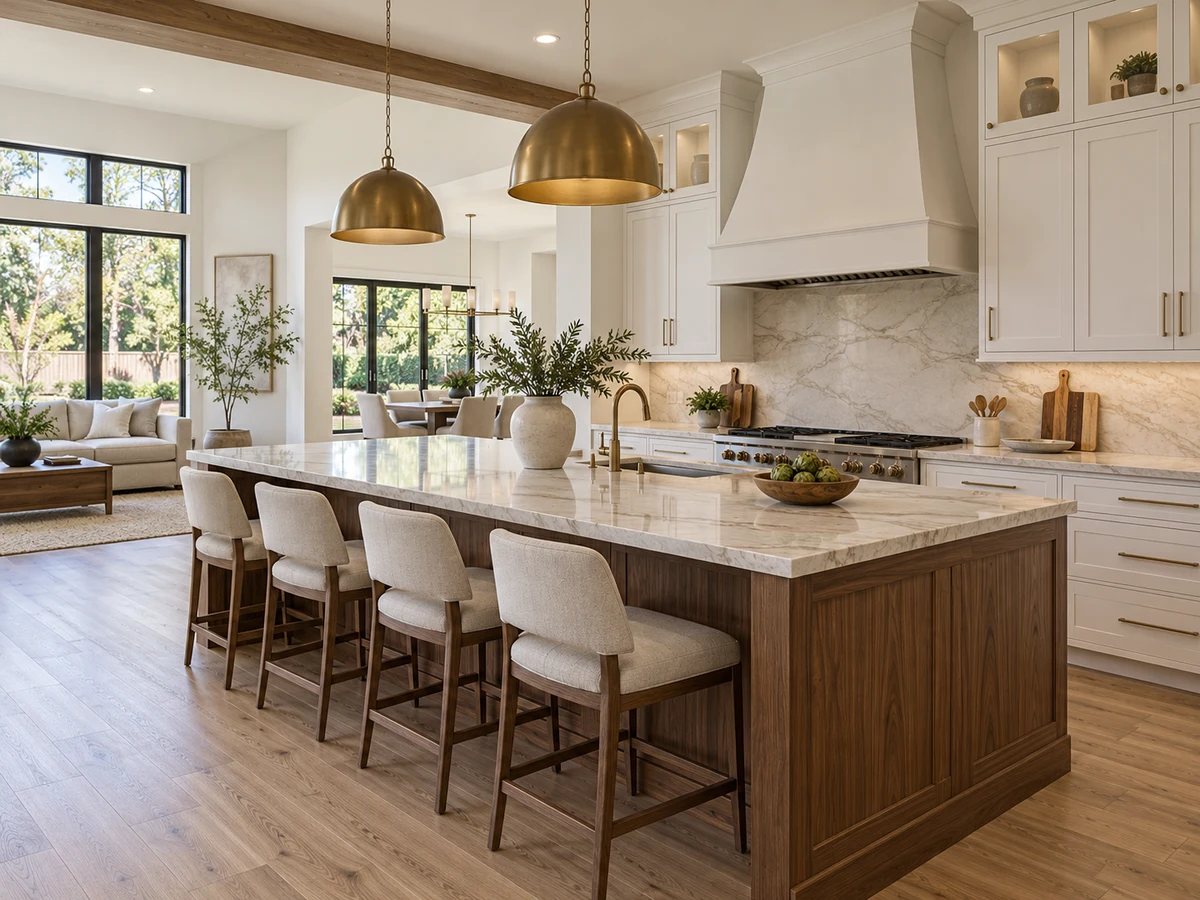 Architectural illustration of interior features inspired by Glen Meadows in Plano