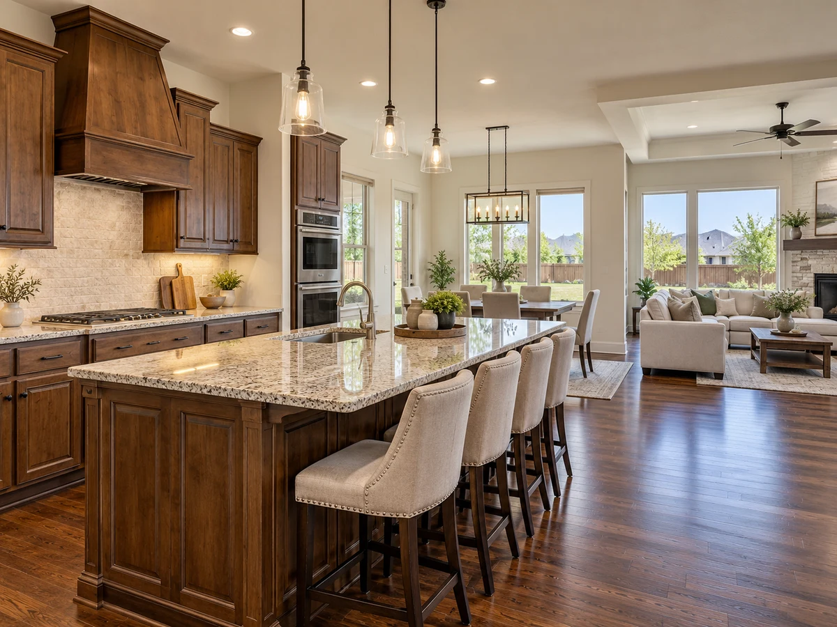 Architectural illustration of interior features inspired by Grove At Craig Ranch in McKinney