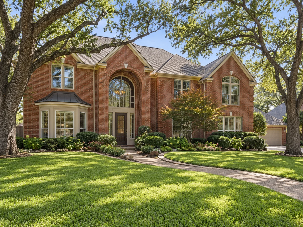 Architectural illustration of exterior features inspired by Hackberry Creek Estates in Irving