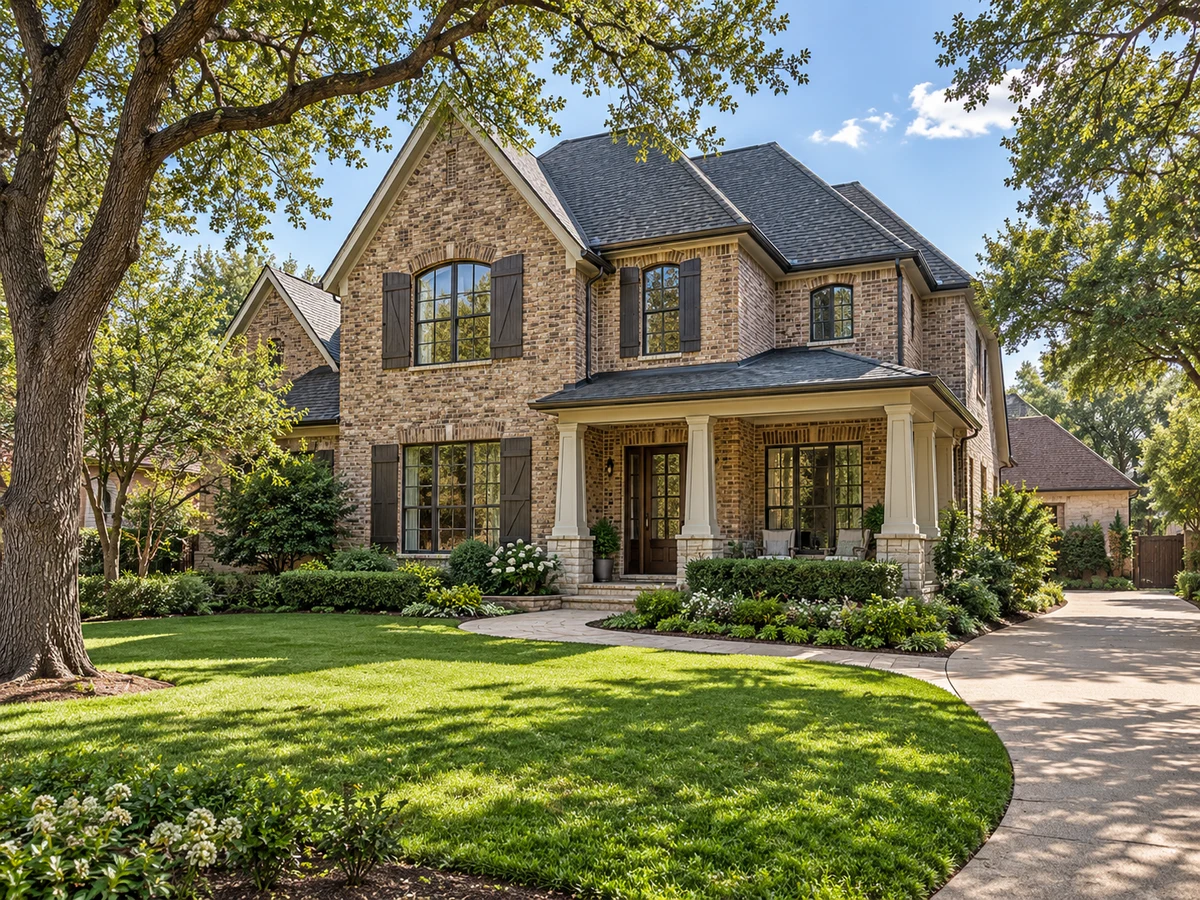 Architectural illustration of exterior features inspired by Hackberry Ridge in McKinney