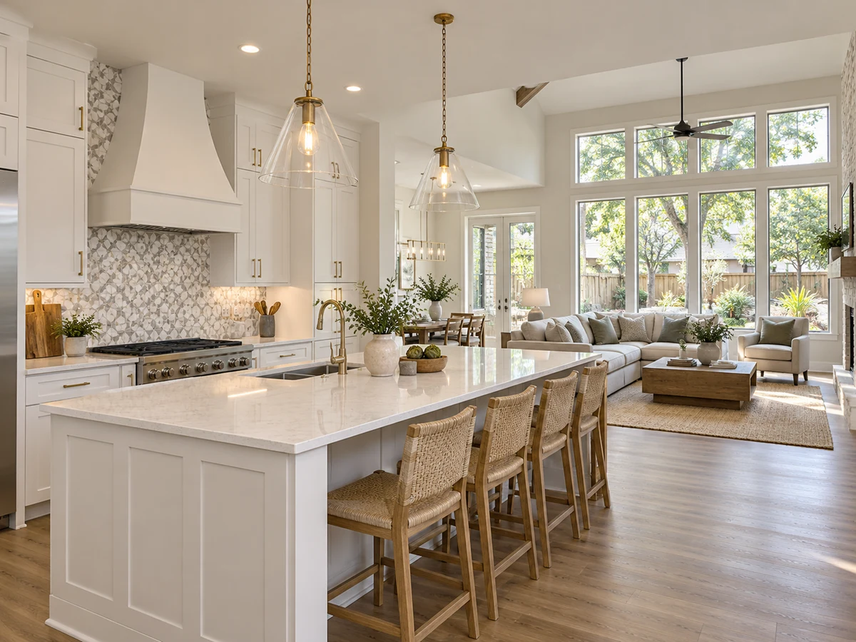 Architectural illustration of interior features inspired by Hackberry Ridge in McKinney