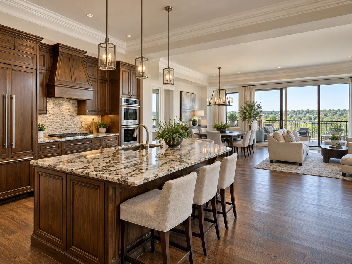Architectural illustration of interior features inspired by Harbor At Adriatica Residental Condo in McKinney