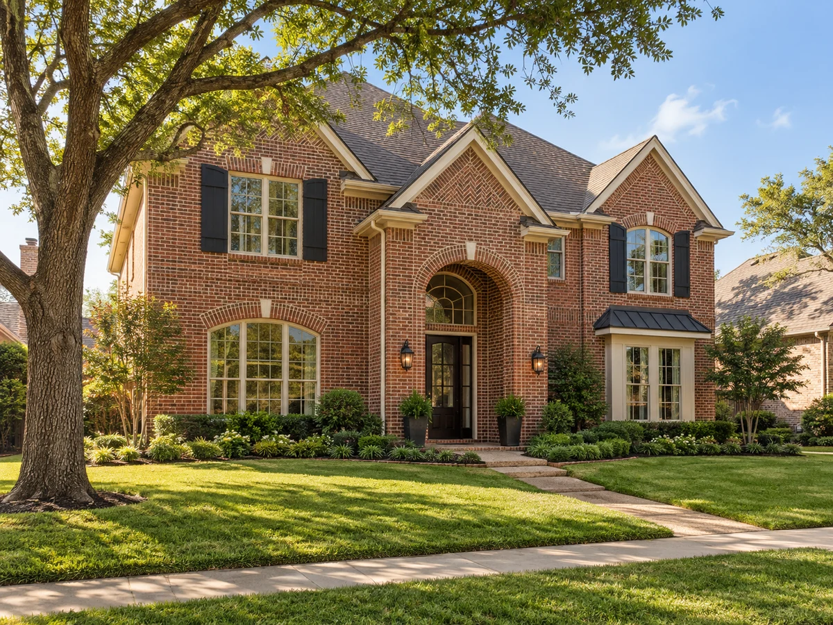 Architectural illustration of exterior features inspired by Heritage Park in Sachse