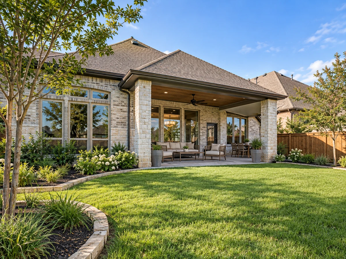 Architectural illustration of outdoor features inspired by Heritage Park in Sachse