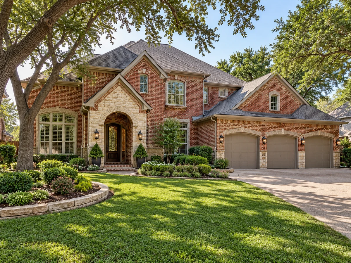 Architectural illustration of exterior features inspired by Hickory Hill in McKinney
