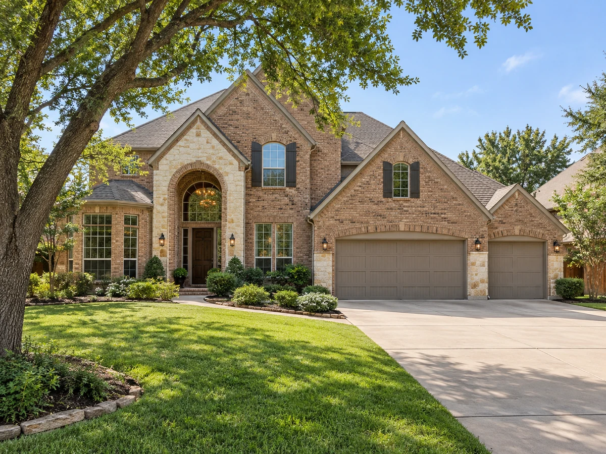 Architectural illustration of exterior features inspired by Hidden Creek in McKinney