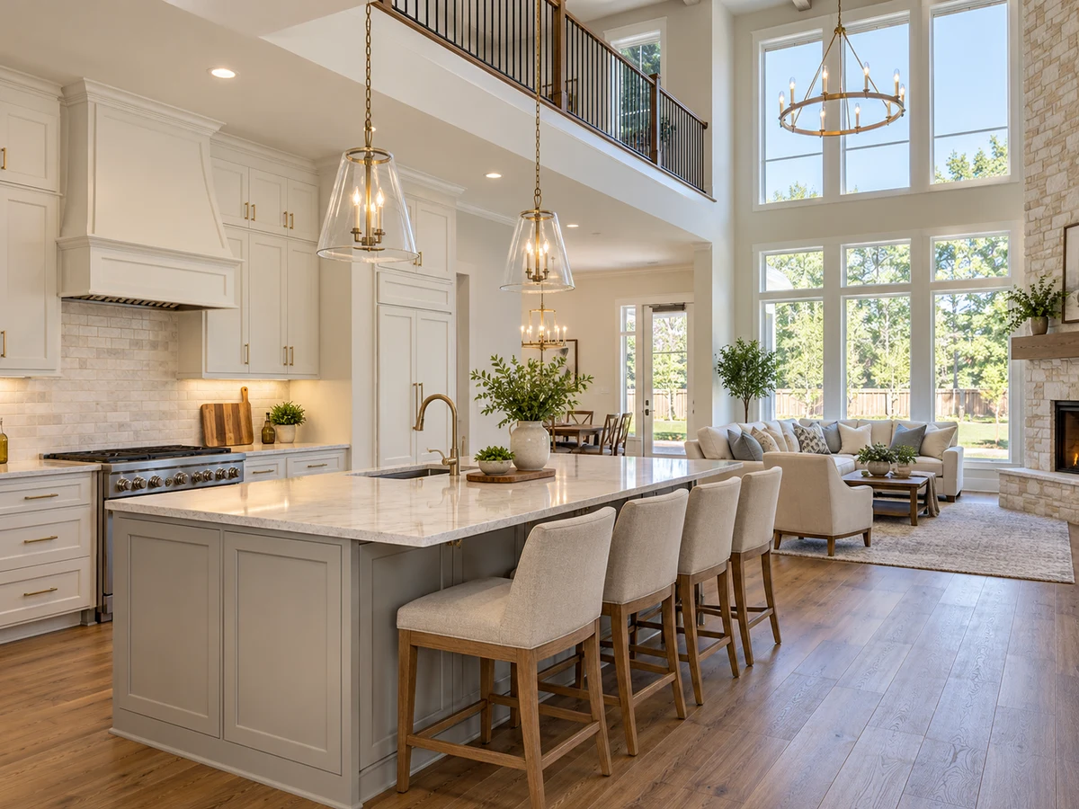 Architectural illustration of interior features inspired by Hidden Creek in McKinney