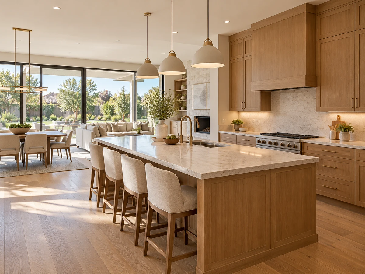 Architectural illustration of interior features inspired by High Place in Plano