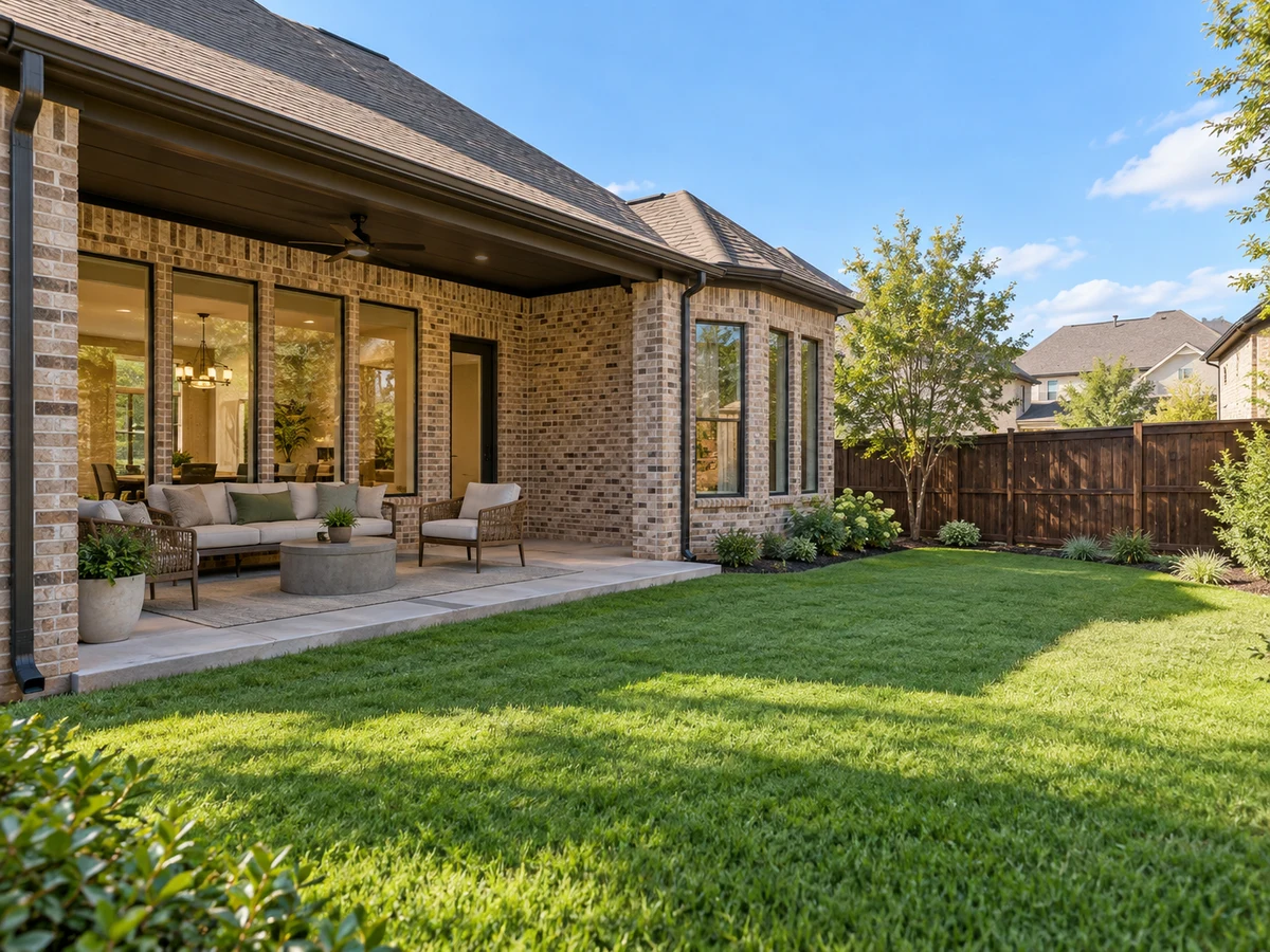 Architectural illustration of outdoor features inspired by High Place in Plano