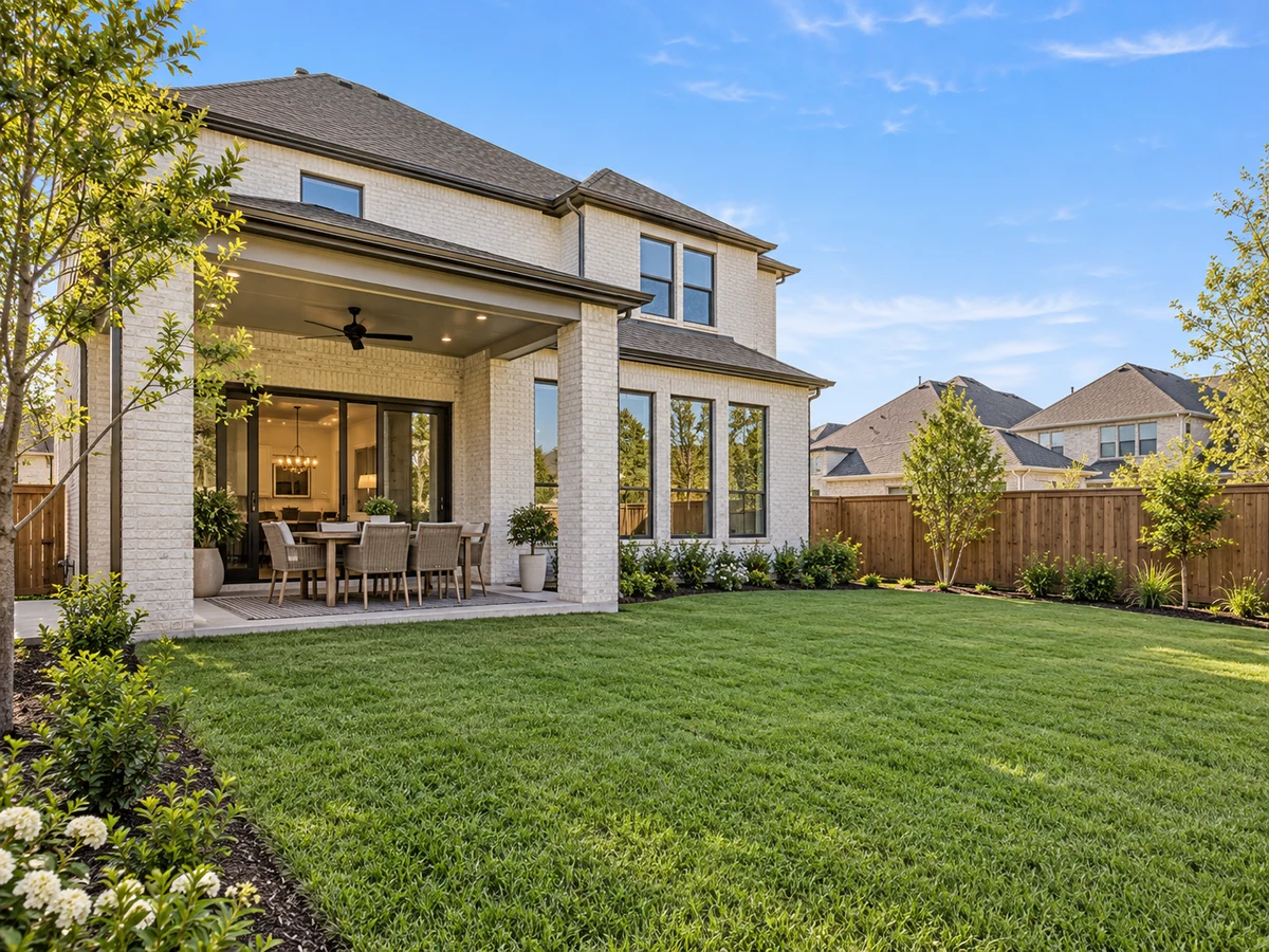 Architectural illustration of outdoor features inspired by Highland Lakes in McKinney
