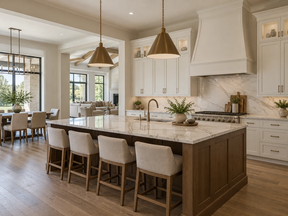 Architectural illustration of interior features inspired by Highland Ridge in Plano