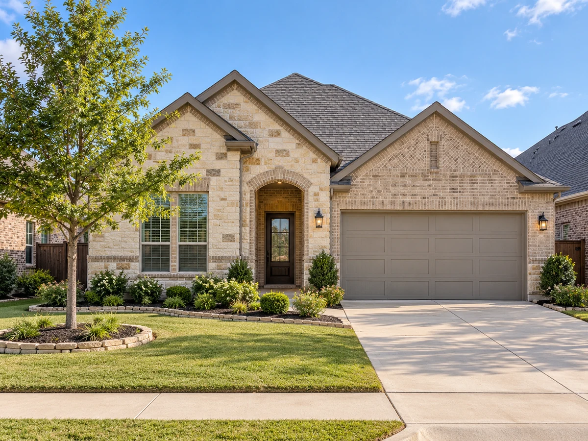 Architectural illustration of exterior features inspired by Highlands At Westridge in McKinney