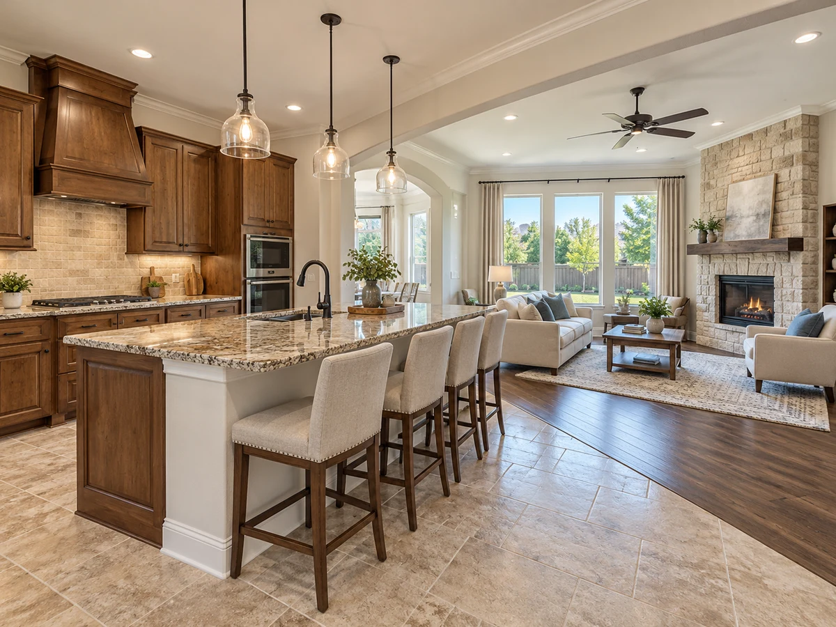 Architectural illustration of interior features inspired by Highlands At Westridge in McKinney