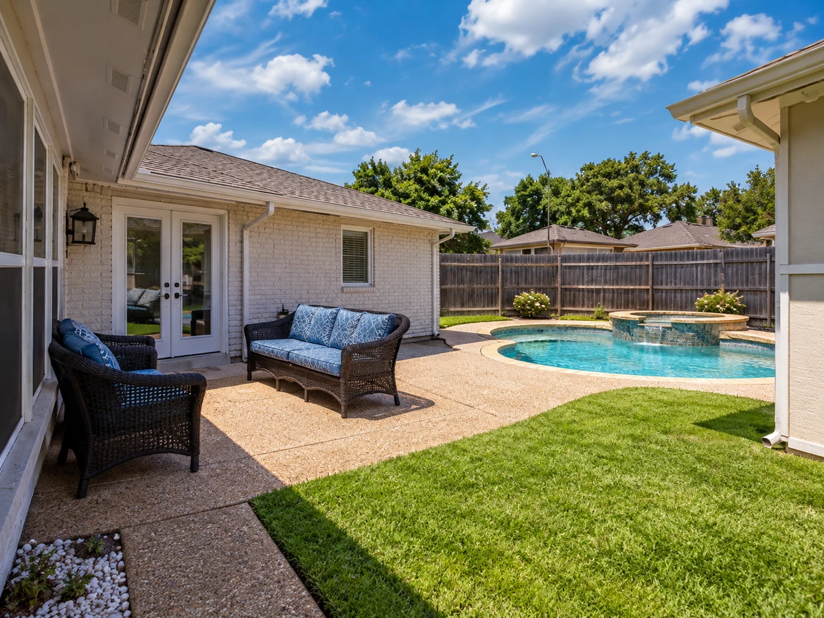 Highlands West Dallas outdoor living space