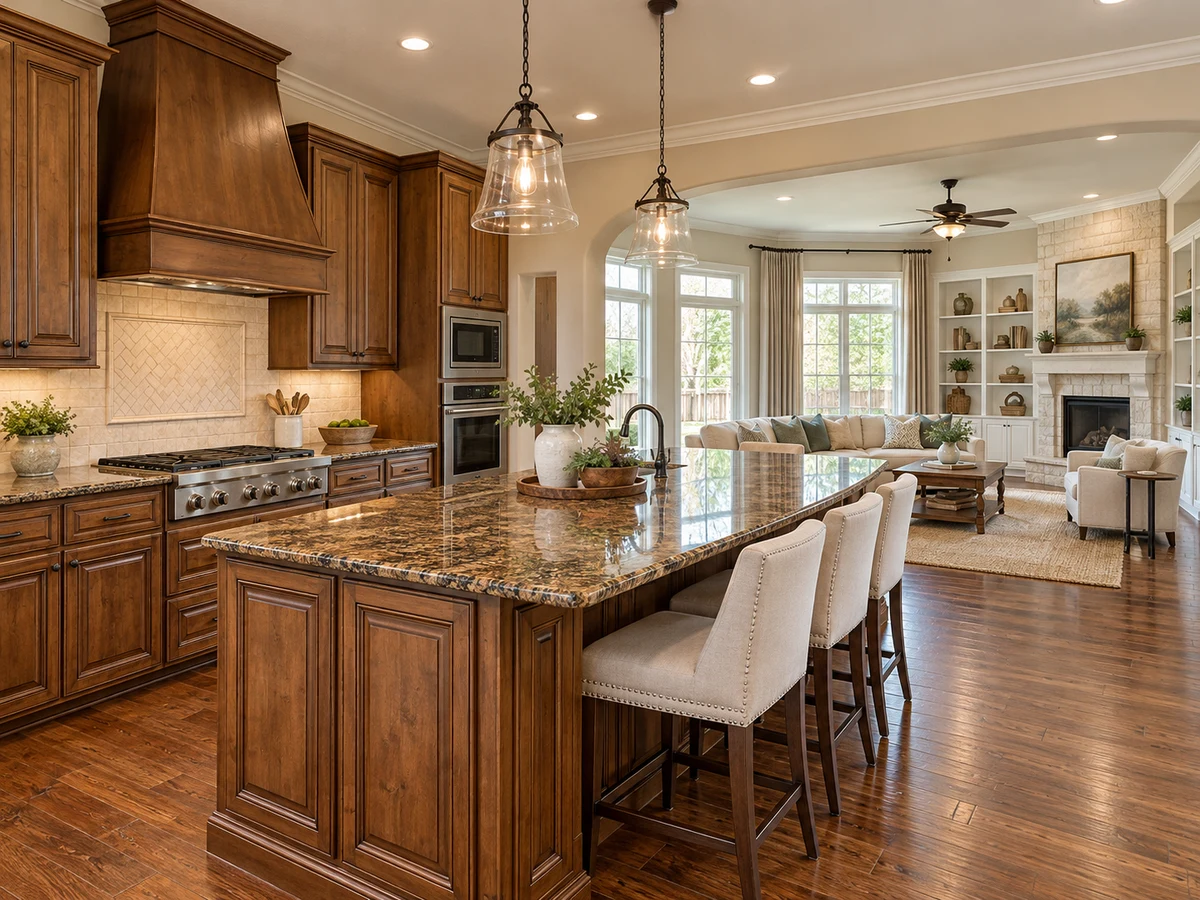 Architectural illustration of interior features inspired by Hillsborough in McKinney