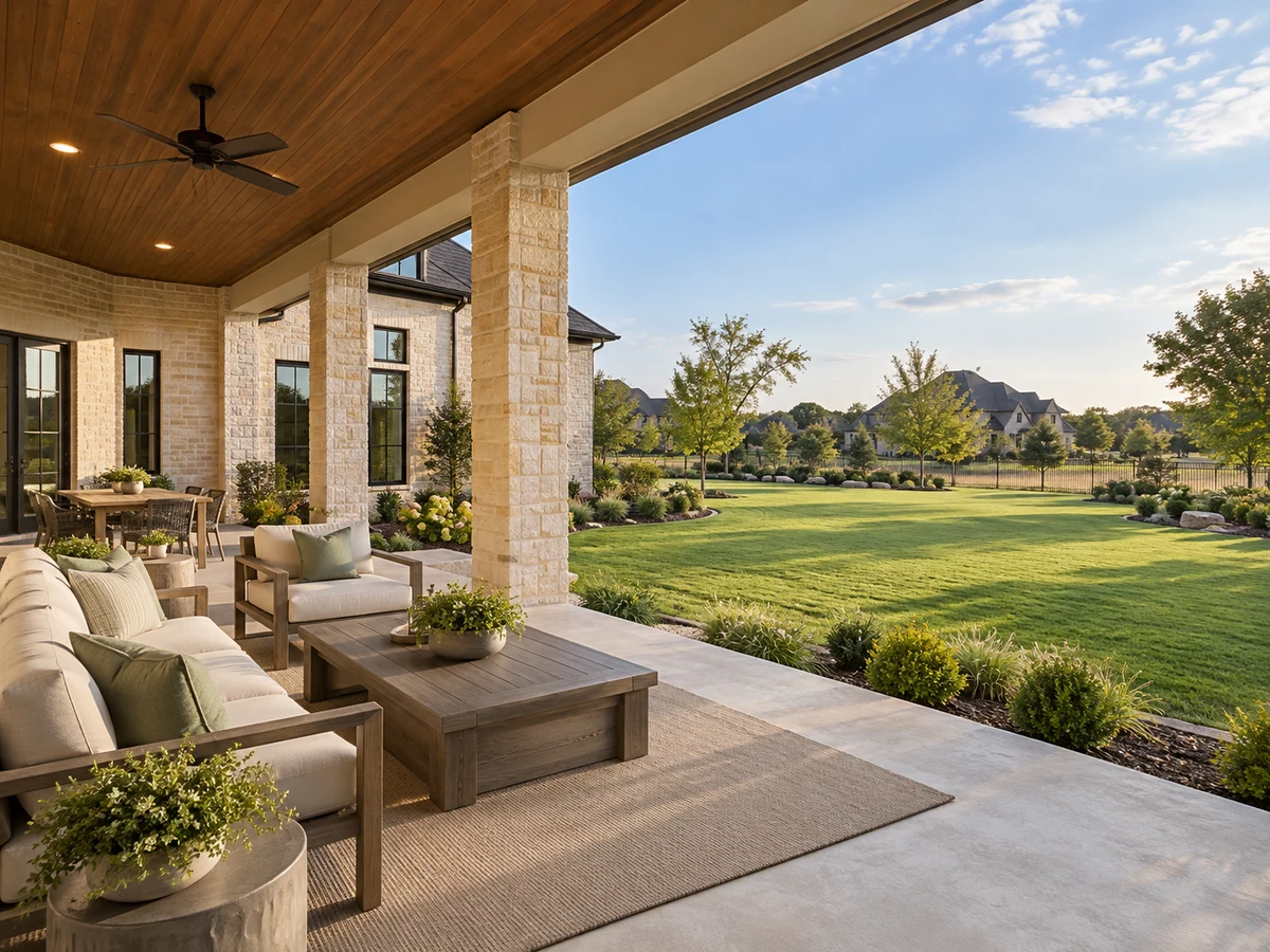 Architectural illustration of outdoor features inspired by Homestead in Sunnyvale
