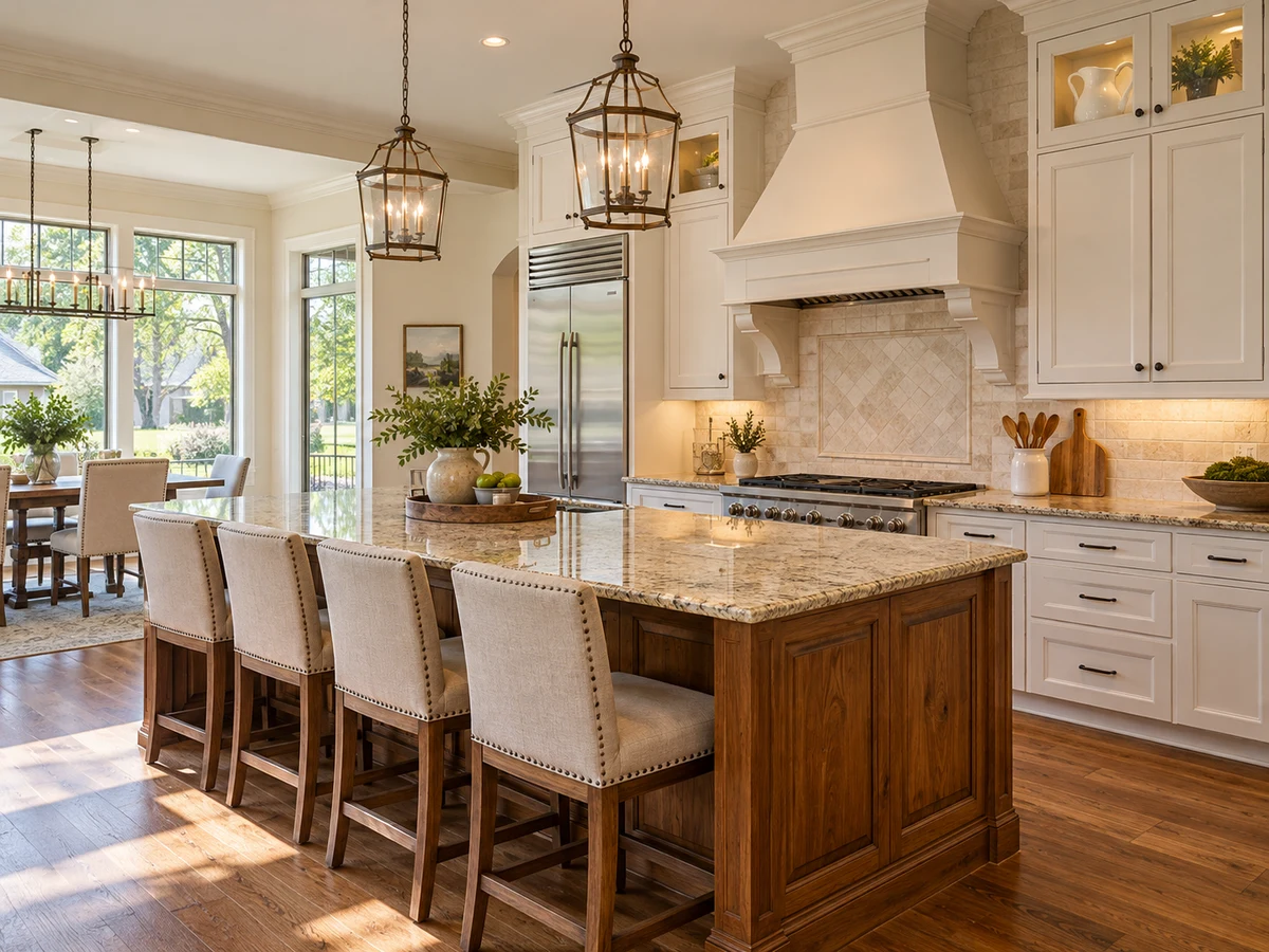 Architectural illustration of interior features inspired by Hunters Landing in Murphy